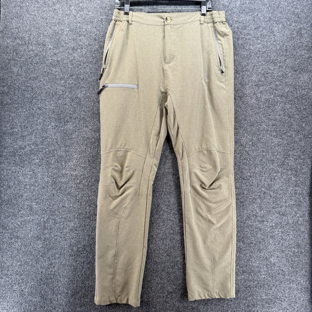 DK Little Donkey Andy Pants Womens XL Tan Straight Cargo Mid Rise Outdoor Hiking